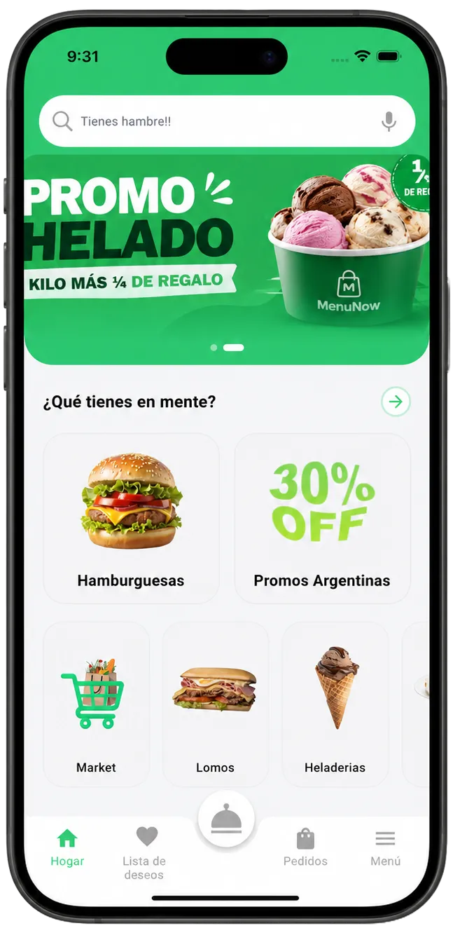 Aplicación MenuNow